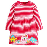 Toddler Dresses Girls Clothing 100% Cotton Long Sleeve Baby Girls Dress Tunic Jersey Princess Dress Costume for Kids Clothes