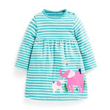 Toddler Dresses Girls Clothing 100% Cotton Long Sleeve Baby Girls Dress Tunic Jersey Princess Dress Costume for Kids Clothes