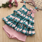 Bear Leader Girls Clothing Sets 2019 Summer Kids Clothes Floral Chiffon Halter+Embroidered Shorts Straw Children Clothing