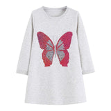 Girls Dress Long Sleeve Baby Girls Clothes Reversible Sequined Princess Dress Christmas Costume for Kids Clothing Children Dress
