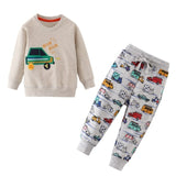 Children Winter Clothes Baby Boys Cartoon Clothing Sets Cute Rabbit Printed Warm Sweatsets for Baby Boys Girls Kids Clothes