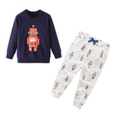 Children Winter Clothes Baby Boys Cartoon Clothing Sets Cute Rabbit Printed Warm Sweatsets for Baby Boys Girls Kids Clothes