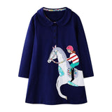 Toddler Dresses Girls Clothing 100% Cotton Long Sleeve Baby Girls Dress Tunic Jersey Princess Dress Costume for Kids Clothes