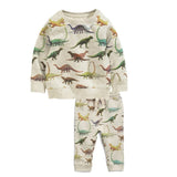 Children Winter Clothes Baby Boys Cartoon Clothing Sets Cute Rabbit Printed Warm Sweatsets for Baby Boys Girls Kids Clothes