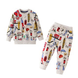 Children Winter Clothes Baby Boys Cartoon Clothing Sets Cute Rabbit Printed Warm Sweatsets for Baby Boys Girls Kids Clothes