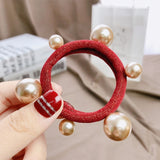 Girls Sweet Pearl Elastic Hair Bands Princess Ponytail Holder Gum For Hair Scrunchies Headband Rubber Band Kids Hair Accessories