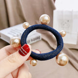 Girls Sweet Pearl Elastic Hair Bands Princess Ponytail Holder Gum For Hair Scrunchies Headband Rubber Band Kids Hair Accessories