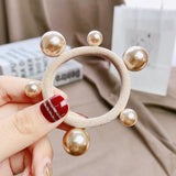 Girls Sweet Pearl Elastic Hair Bands Princess Ponytail Holder Gum For Hair Scrunchies Headband Rubber Band Kids Hair Accessories
