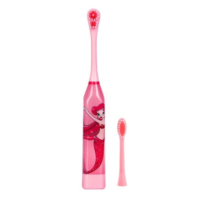Children Electric Toothbrush Cartoon Pattern Double-sided Tooth Brush Electric Teeth Brush for Kids with 2pcs Replacement Head