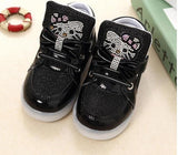 HH Children shoes with light Fashion baby glowing sneakers boys little girls shoes wings canvas flats spring kids light up shoes