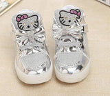 HH Children shoes with light Fashion baby glowing sneakers boys little girls shoes wings canvas flats spring kids light up shoes