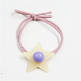 1PCS Lovely Clover Gray Ball Elastic Hair Bands Toys For Girls Handmade Bow Headband Scrunchy Kids Hair Accessories For Womens
