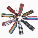 1PCS Lovely Clover Gray Ball Elastic Hair Bands Toys For Girls Handmade Bow Headband Scrunchy Kids Hair Accessories For Womens