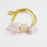 1PCS Lovely Clover Gray Ball Elastic Hair Bands Toys For Girls Handmade Bow Headband Scrunchy Kids Hair Accessories For Womens