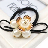 1PCS Lovely Clover Gray Ball Elastic Hair Bands Toys For Girls Handmade Bow Headband Scrunchy Kids Hair Accessories For Womens