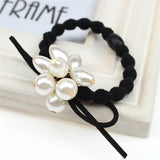1PCS Lovely Clover Gray Ball Elastic Hair Bands Toys For Girls Handmade Bow Headband Scrunchy Kids Hair Accessories For Womens