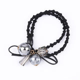 1PCS Lovely Clover Gray Ball Elastic Hair Bands Toys For Girls Handmade Bow Headband Scrunchy Kids Hair Accessories For Womens