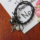 1PCS Lovely Clover Gray Ball Elastic Hair Bands Toys For Girls Handmade Bow Headband Scrunchy Kids Hair Accessories For Womens