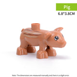 legoing duploed Animals Series big building blocks black cat dog lion and Tiger elephant with toys for childrens kids party gift