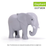 legoing duploed Animals Series big building blocks black cat dog lion and Tiger elephant with toys for childrens kids party gift