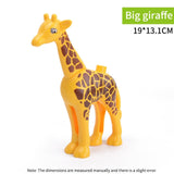 legoing duploed Animals Series big building blocks black cat dog lion and Tiger elephant with toys for childrens kids party gift