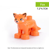 legoing duploed Animals Series big building blocks black cat dog lion and Tiger elephant with toys for childrens kids party gift