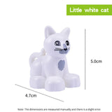 legoing duploed Animals Series big building blocks black cat dog lion and Tiger elephant with toys for childrens kids party gift
