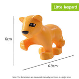 legoing duploed Animals Series big building blocks black cat dog lion and Tiger elephant with toys for childrens kids party gift