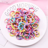 New 100PCS/Lot Girls Candy Colors Nylon 3CM Rubber Bands Children Safe Elastic Hair Bands Ponytail Holder Kids Hair Accessories
