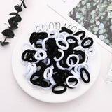 New 100PCS/Lot Girls Candy Colors Nylon 3CM Rubber Bands Children Safe Elastic Hair Bands Ponytail Holder Kids Hair Accessories