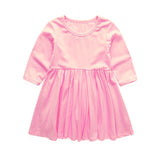 2018 Spring Girl Dress Full Print Girls Clothing Long Sleeve Princess Dress For Girls Kids Costume Dress Outwear 2-8year