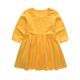 2018 Spring Girl Dress Full Print Girls Clothing Long Sleeve Princess Dress For Girls Kids Costume Dress Outwear 2-8year