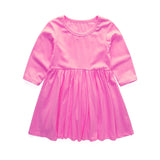 2018 Spring Girl Dress Full Print Girls Clothing Long Sleeve Princess Dress For Girls Kids Costume Dress Outwear 2-8year