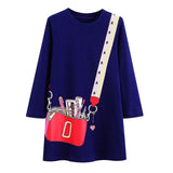 Toddler Dresses Girls Clothing 100% Cotton Long Sleeve Baby Girls Dress Tunic Jersey Princess Dress Costume for Kids Clothes