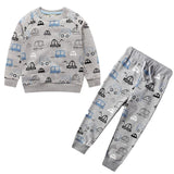 Children Winter Clothes Baby Boys Cartoon Clothing Sets Cute Rabbit Printed Warm Sweatsets for Baby Boys Girls Kids Clothes