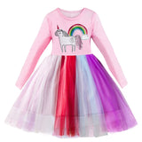 Spring Autumn Long Sleeves Children Girl Clothes Casual School Dress for Girls mini Tutu Dress Kids Girl Party Wear Clothing
