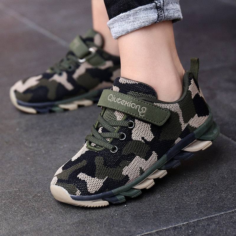 Kids Shoes Boys Sneakers Children Sports Shoes Casual Fashion Camouflage Girls Breathable Air Mesh Shoes Fats Students Trainers