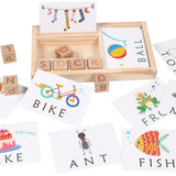 Wood Spelling Words Game Kids Early Educational Toys for Children Learning Wooden Toys Montessori Education Toy Best Gift