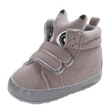Baby Autumn Shoes Kid Boy Girl Fox Head Lace Cotton Cloth First Walker Anti-slip Soft Sole Toddler Sneaker 1 Pair