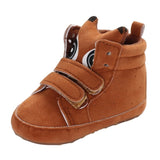 Baby Autumn Shoes Kid Boy Girl Fox Head Lace Cotton Cloth First Walker Anti-slip Soft Sole Toddler Sneaker 1 Pair