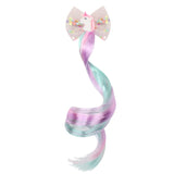 Xugar Hair Accessories Hair Bows Hair Bands for Girls Mermaid Bowknot Scrunchie for Hair Tie Kids Colorful Long Braid Headband
