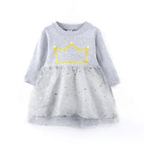 2018 Spring Girl Dress Full Print Girls Clothing Long Sleeve Princess Dress For Girls Kids Costume Dress Outwear 2-8year