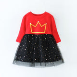 2018 Spring Girl Dress Full Print Girls Clothing Long Sleeve Princess Dress For Girls Kids Costume Dress Outwear 2-8year