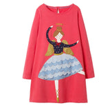 Toddler Dresses Girls Clothing 100% Cotton Long Sleeve Baby Girls Dress Tunic Jersey Princess Dress Costume for Kids Clothes
