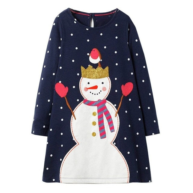 Toddler Dresses Girls Clothing 100% Cotton Long Sleeve Baby Girls Dress Tunic Jersey Princess Dress Costume for Kids Clothes