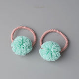2 pieces Cute Little Girls' Pompom Hair Ties Ball Elastic Hair Band for kids Hair Ropes Hair Accessories AS0179
