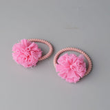 2 pieces Cute Little Girls' Pompom Hair Ties Ball Elastic Hair Band for kids Hair Ropes Hair Accessories AS0179
