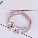 Girls Sweet Pearl Elastic Hair Bands Princess Ponytail Holder Gum For Hair Scrunchies Headband Rubber Band Kids Hair Accessories