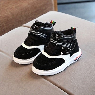 New winter Baby Girls Boys Cotton shoes Light Casual Shoes Infant Soft Bottom PU Sport Shoes Children Kids Outdoor Sneaker