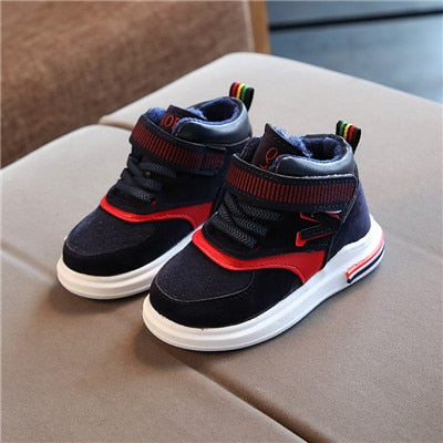 New winter Baby Girls Boys Cotton shoes Light Casual Shoes Infant Soft Bottom PU Sport Shoes Children Kids Outdoor Sneaker